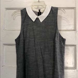 Gray dress with scallop bottom